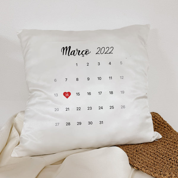 Almofada com data