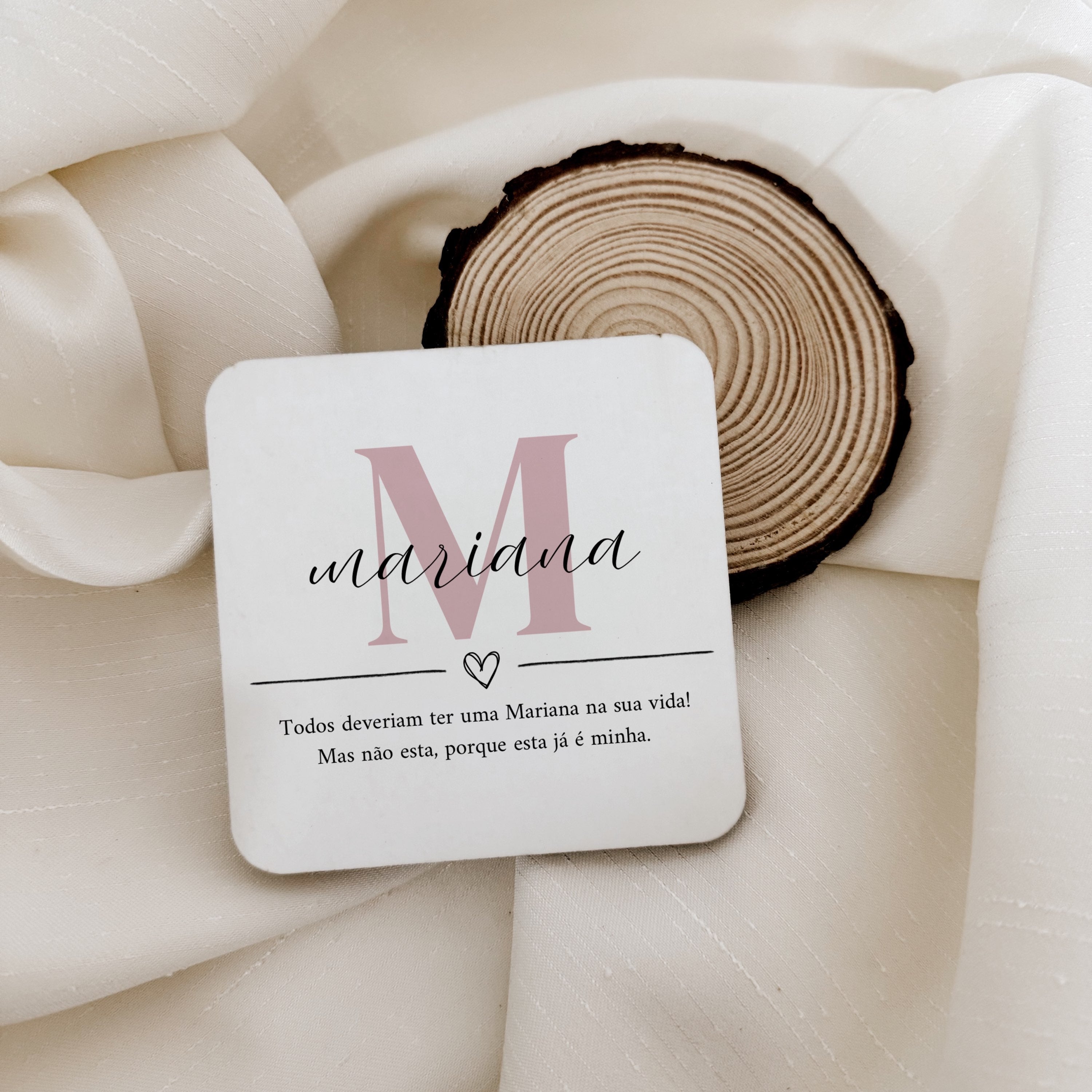 Base de copos com dedicatória