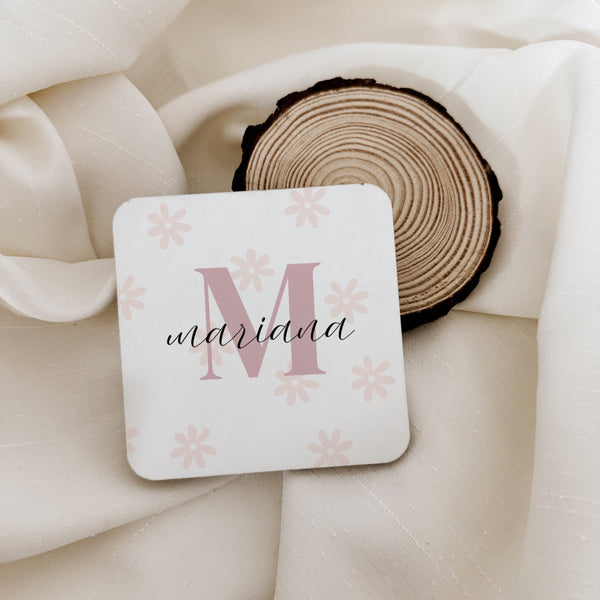 Base de copos com flores