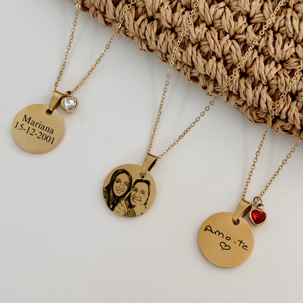 Colar círculo dourado