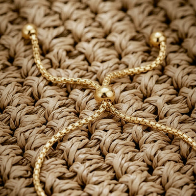 Pulseira barra dourada