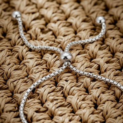 Pulseira barra prateada