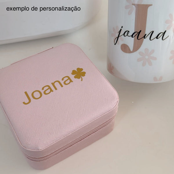 Guarda-jóias personalizado - branco