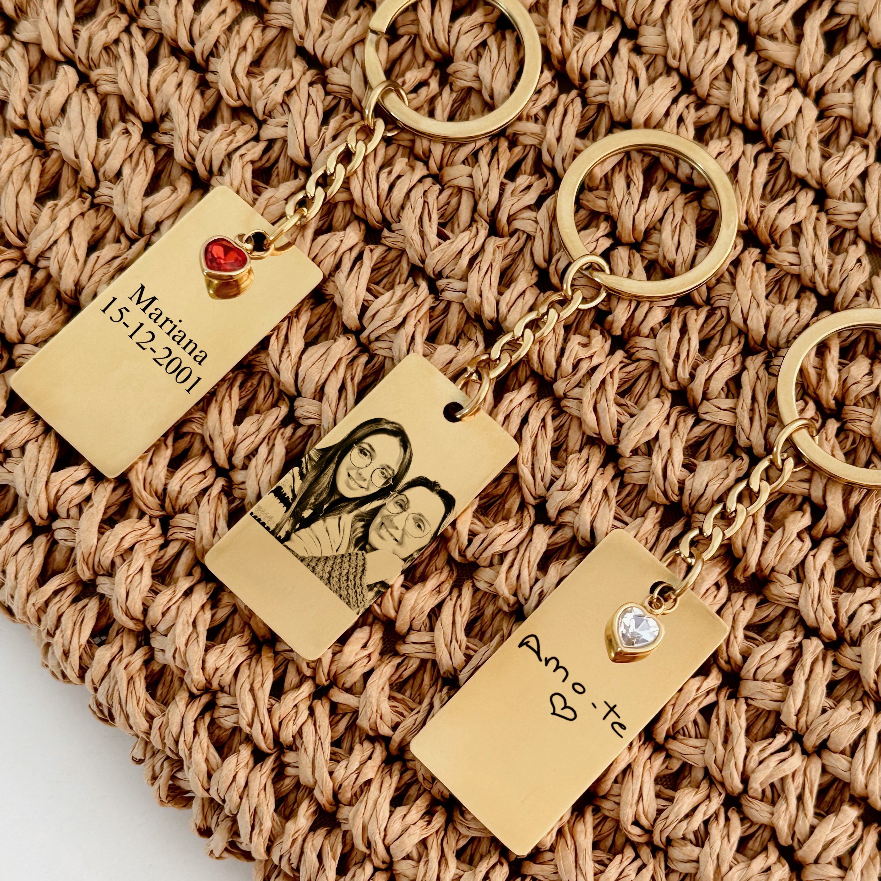 Porta-chaves dourado