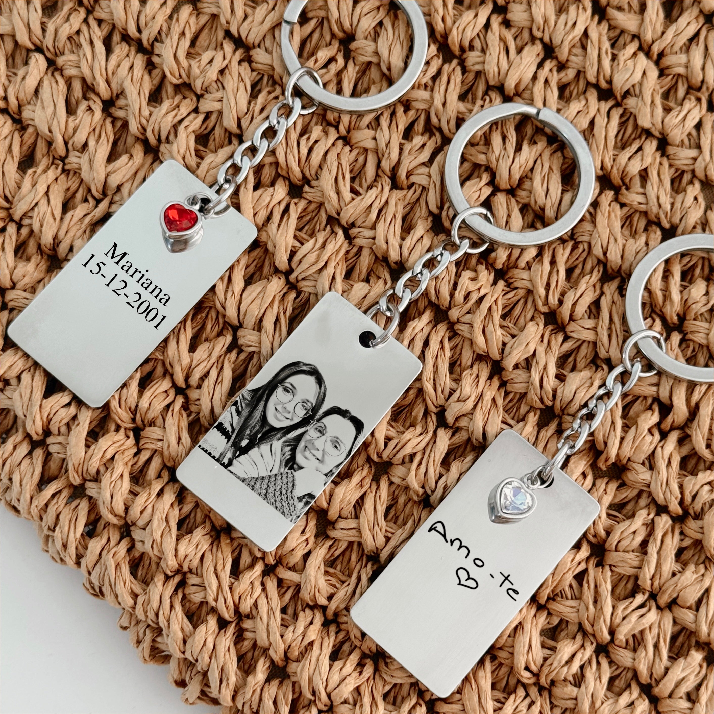 Porta-chaves prateado