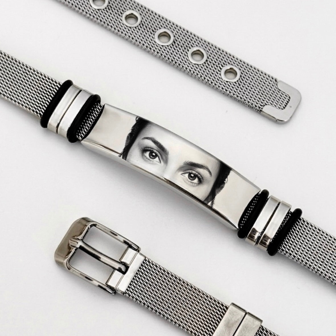 Pulseira watch com fotografia do olhar personalizada