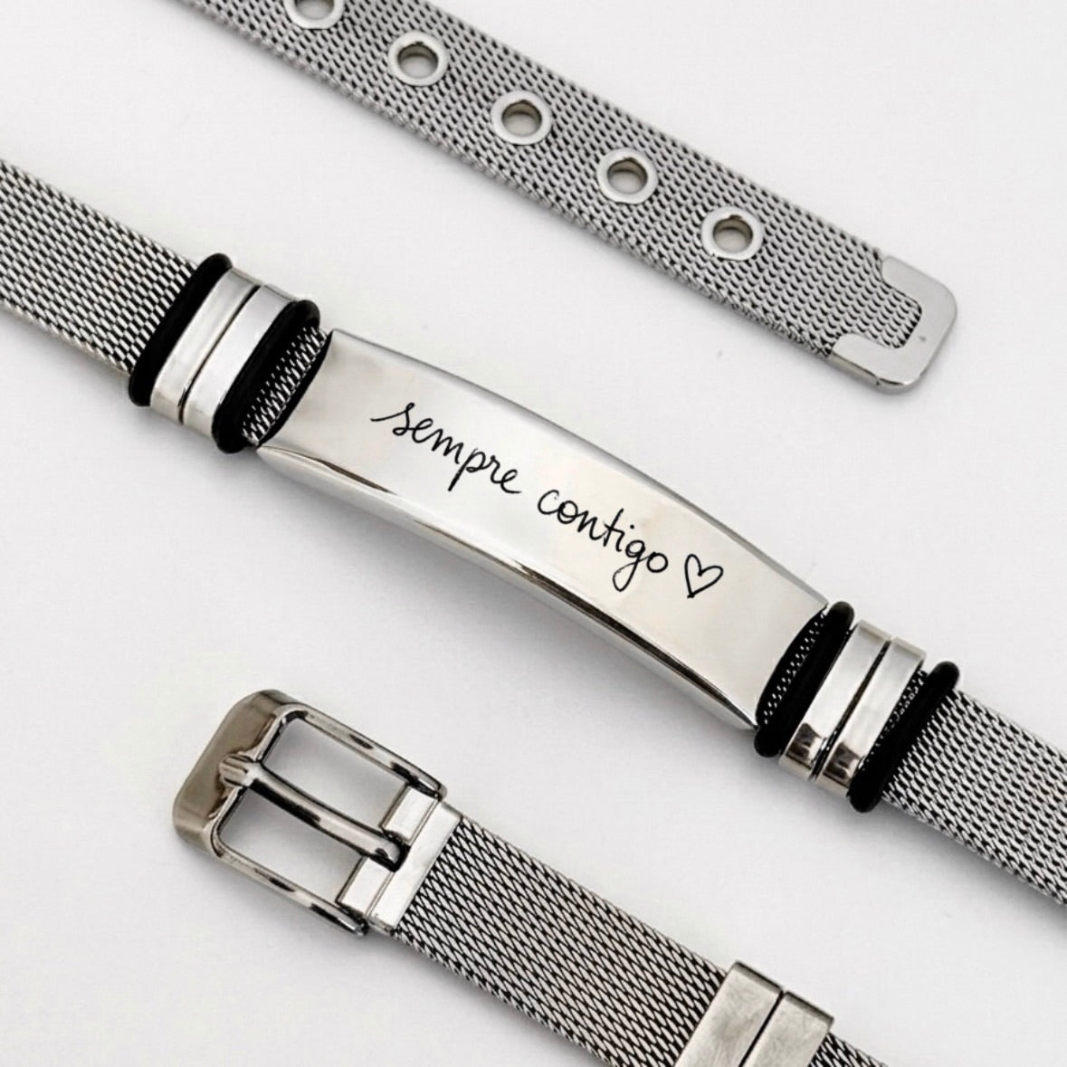 Pulseira watch com gravação manuscrita personalizada