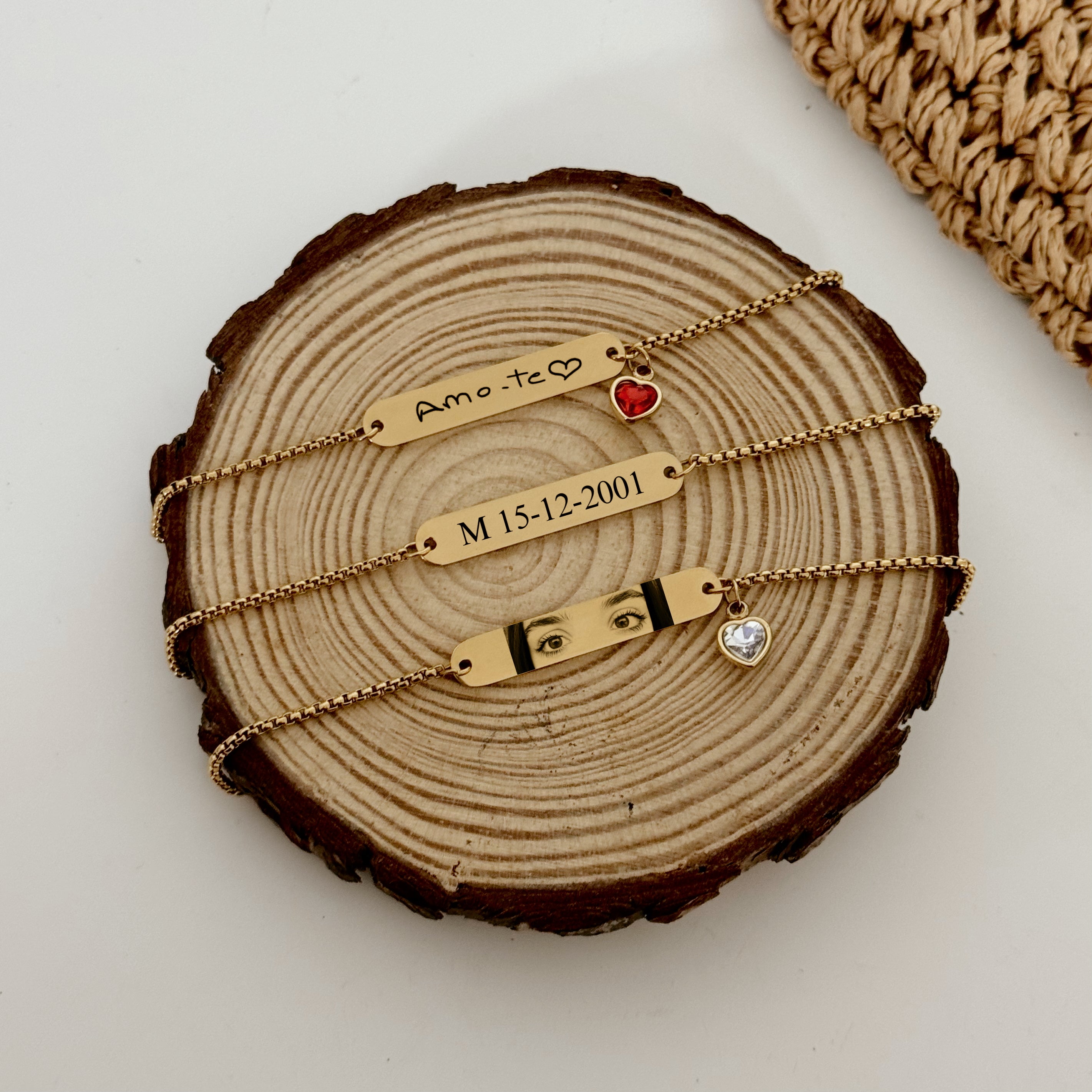 Pulseira barra dourada