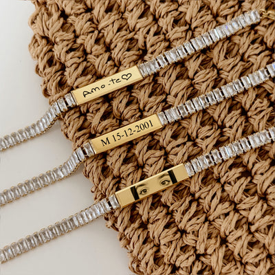 Pulseira brilhante dourada