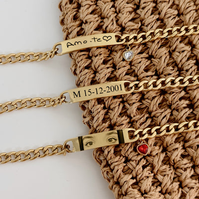 Pulseira cubana dourada