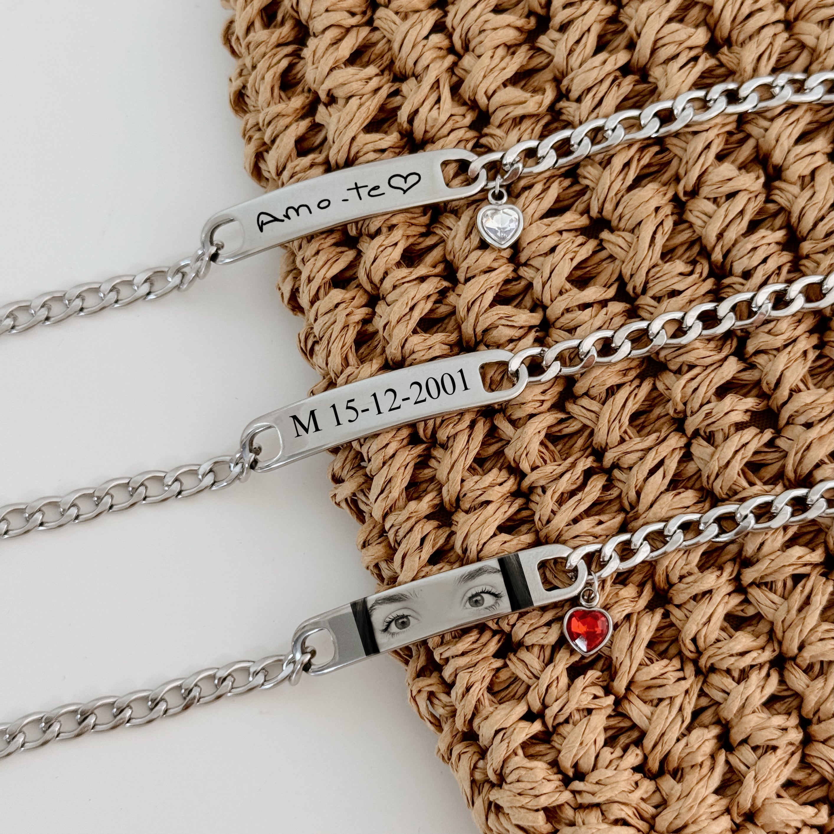 Pulseira cubana prateada